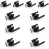 imageProbrico 10 Pack Gold Door Handles Passage Door Levers Heavy Duty Closet and Hall Door Locks Interior Keyless Locksets Reversible Flat Levers with Square RosetteBlack