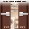 imageProbrico 10 Pack Gold Door Handles Passage Door Levers Heavy Duty Closet and Hall Door Locks Interior Keyless Locksets Reversible Flat Levers with Square RosetteBrushed Nickel