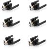 imageProbrico 10 Pack Gold Door Handles Passage Door Levers Heavy Duty Closet and Hall Door Locks Interior Keyless Locksets Reversible Flat Levers with Square RosetteBlack