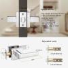imageProbrico 10 Pack Gold Door Handles Passage Door Levers Heavy Duty Closet and Hall Door Locks Interior Keyless Locksets Reversible Flat Levers with Square RosettePolished Chrome
