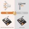 imageProbrico 10 Pack Gold Door Handles Passage Door Levers Heavy Duty Closet and Hall Door Locks Interior Keyless Locksets Reversible Flat Levers with Square RosetteBrushed Nickel