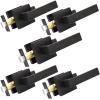 imageProbrico 10 Pack Square Brushed Gold Passage Door Handle Heavy Duty Keyless Door Lever Lock for Hallway Closet Interior Satin Brass Door Knobs LocksetOil Rubbed Bronze