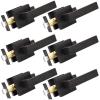 imageProbrico 10 Pack Square Brushed Gold Passage Door Handle Heavy Duty Keyless Door Lever Lock for Hallway Closet Interior Satin Brass Door Knobs LocksetOil Rubbed Bronze