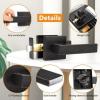 imageProbrico 10 Pack Square Brushed Gold Passage Door Handle Heavy Duty Keyless Door Lever Lock for Hallway Closet Interior Satin Brass Door Knobs LocksetOil Rubbed Bronze