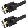 imageProbrico 10 Pack Square Brushed Gold Passage Door Handle Heavy Duty Keyless Door Lever Lock for Hallway Closet Interior Satin Brass Door Knobs LocksetOil Rubbed Bronze