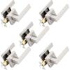 imageProbrico 10 Pack Square Brushed Gold Passage Door Handle Heavy Duty Keyless Door Lever Lock for Hallway Closet Interior Satin Brass Door Knobs LocksetBrushed Nickel