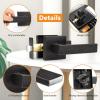 imageProbrico 10 Pack Square Brushed Gold Passage Door Handle Heavy Duty Keyless Door Lever Lock for Hallway Closet Interior Satin Brass Door Knobs LocksetOil Rubbed Bronze