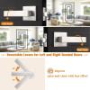 imageProbrico 10 Pack Square Brushed Gold Passage Door Handle Heavy Duty Keyless Door Lever Lock for Hallway Closet Interior Satin Brass Door Knobs LocksetBrushed Nickel
