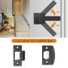 imageProbrico 10 Pack Square Brushed Gold Passage Door Handle Heavy Duty Keyless Door Lever Lock for Hallway Closet Interior Satin Brass Door Knobs LocksetOil Rubbed Bronze