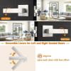 imageProbrico 10 Pack Square Brushed Gold Passage Door Handle Heavy Duty Keyless Door Lever Lock for Hallway Closet Interior Satin Brass Door Knobs LocksetBrushed Nickel