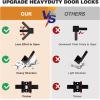 imageProbrico 10 Pack Square Brushed Gold Passage Door Handle Heavy Duty Keyless Door Lever Lock for Hallway Closet Interior Satin Brass Door Knobs LocksetBlack