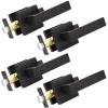 imageProbrico 10 Pack Square Brushed Gold Passage Door Handle Heavy Duty Keyless Door Lever Lock for Hallway Closet Interior Satin Brass Door Knobs LocksetOil Rubbed Bronze