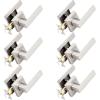 imageProbrico 10 Pack Square Brushed Gold Passage Door Handle Heavy Duty Keyless Door Lever Lock for Hallway Closet Interior Satin Brass Door Knobs LocksetBrushed Nickel