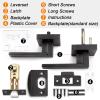 imageProbrico 10 Pack Square Brushed Gold Passage Door Handle Heavy Duty Keyless Door Lever Lock for Hallway Closet Interior Satin Brass Door Knobs LocksetOil Rubbed Bronze