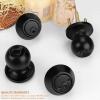 imageProbrico 6 Pack Flat Black Entry Door Knob Lock Set and Double Cylinder Deadbolt Combination Keyed Alike Handleset for Outside Gate and Front DoorBlack