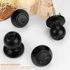 imageProbrico 6 Pack Flat Black Entry Door Knob Lock Set and Double Cylinder Deadbolt Combination Keyed Alike Handleset for Outside Gate and Front DoorBlack