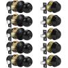 imageProbrico 6 Pack Flat Black Entry Door Knob Lock Set and Double Cylinder Deadbolt Combination Keyed Alike Handleset for Outside Gate and Front DoorBlack
