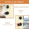 imageProbrico 6 Pack Flat Black Entry Door Knob Lock Set and Double Cylinder Deadbolt Combination Keyed Alike Handleset for Outside Gate and Front DoorBlack