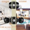 imageProbrico 6 Pack Flat Black Entry Door Knob Lock Set and Double Cylinder Deadbolt Combination Keyed Alike Handleset for Outside Gate and Front DoorBlack