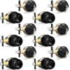 imageProbrico 6 Pack Flat Black Entry Door Knob Lock Set and Double Cylinder Deadbolt Combination Keyed Alike Handleset for Outside Gate and Front DoorBlack
