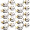 imageProbrico 6 Pack Flat Black Entry Door Knob Lock Set and Double Cylinder Deadbolt Combination Keyed Alike Handleset for Outside Gate and Front DoorBrushed Nickel