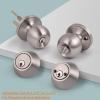 imageProbrico 6 Pack Flat Black Entry Door Knob Lock Set and Double Cylinder Deadbolt Combination Keyed Alike Handleset for Outside Gate and Front DoorBrushed Nickel