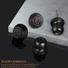 imageProbrico 6 Pack Flat Black Entry Door Knob Lock Set and Double Cylinder Deadbolt Combination Keyed Alike Handleset for Outside Gate and Front DoorOil Rubbed Bronze