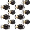 imageProbrico 6 Pack Flat Black Entry Door Knob Lock Set and Double Cylinder Deadbolt Combination Keyed Alike Handleset for Outside Gate and Front DoorOil Rubbed Bronze