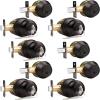 imageProbrico 6 Pack Flat Black Entry Door Knob Lock Set and Double Cylinder Deadbolt Combination Keyed Alike Handleset for Outside Gate and Front DoorOil Rubbed Bronze
