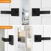imageProbrico Brushed Gold Dummy Door Handle Interior Door Levers Square Single NonTurning Satin Brass Door Handles Hardware for French Door 10 PackBlack