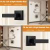 imageProbrico Brushed Gold Dummy Door Handle Interior Door Levers Square Single NonTurning Satin Brass Door Handles Hardware for French Door 10 PackBlack