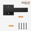 imageProbrico Brushed Gold Dummy Door Handle Interior Door Levers Square Single NonTurning Satin Brass Door Handles Hardware for French Door 10 PackBlack