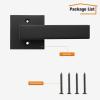 imageProbrico Brushed Gold Dummy Door Handle Interior Door Levers Square Single NonTurning Satin Brass Door Handles Hardware for French Door 10 PackBlack