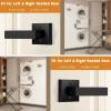 imageProbrico Brushed Gold Dummy Door Handle Interior Door Levers Square Single NonTurning Satin Brass Door Handles Hardware for French Door 10 PackBlack