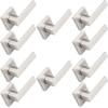 imageProbrico Brushed Gold Dummy Door Handle Interior Door Levers Square Single NonTurning Satin Brass Door Handles Hardware for French Door 10 PackBrushed Nickel