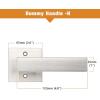 imageProbrico Brushed Gold Dummy Door Handle Interior Door Levers Square Single NonTurning Satin Brass Door Handles Hardware for French Door 10 PackBrushed Nickel