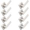 imageProbrico Brushed Gold Dummy Door Handle Interior Door Levers Square Single NonTurning Satin Brass Door Handles Hardware for French Door 10 PackBrushed Nickel