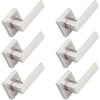imageProbrico Brushed Gold Dummy Door Handle Interior Door Levers Square Single NonTurning Satin Brass Door Handles Hardware for French Door 10 PackBrushed Nickel