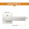 imageProbrico Brushed Gold Dummy Door Handle Interior Door Levers Square Single NonTurning Satin Brass Door Handles Hardware for French Door 10 PackBrushed Nickel