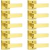 imageProbrico Brushed Gold Dummy Door Handle Interior Door Levers Square Single NonTurning Satin Brass Door Handles Hardware for French Door 10 PackGold