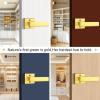 imageProbrico Brushed Gold Dummy Door Handle Interior Door Levers Square Single NonTurning Satin Brass Door Handles Hardware for French Door 10 PackGold
