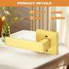 imageProbrico Brushed Gold Dummy Door Handle Interior Door Levers Square Single NonTurning Satin Brass Door Handles Hardware for French Door 10 PackGold