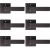 imageProbrico Brushed Gold Dummy Door Handle Interior Door Levers Square Single NonTurning Satin Brass Door Handles Hardware for French Door 10 PackOil Rubbed Bronze