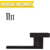 imageProbrico Brushed Gold Dummy Door Handle Interior Door Levers Square Single NonTurning Satin Brass Door Handles Hardware for French Door 10 PackOil Rubbed Bronze