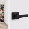 imageProbrico Brushed Gold Dummy Door Handle Interior Door Levers Square Single NonTurning Satin Brass Door Handles Hardware for French Door 10 PackOil Rubbed Bronze