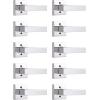 imageProbrico Brushed Gold Dummy Door Handle Interior Door Levers Square Single NonTurning Satin Brass Door Handles Hardware for French Door 10 PackPolished Chrome