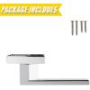 imageProbrico Brushed Gold Dummy Door Handle Interior Door Levers Square Single NonTurning Satin Brass Door Handles Hardware for French Door 10 PackPolished Chrome