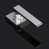 imageProbrico Brushed Gold Dummy Door Handle Interior Door Levers Square Single NonTurning Satin Brass Door Handles Hardware for French Door 10 PackPolished Chrome