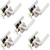 imageProbrico Brushed Gold Keyed Alike Entry Door Handle Knob Square Heavy Duty Satin Brass Door Lever Lockset Reversible for Exterior and Interior Doors 2 PackBrushed Nickel