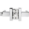 imageProbrico Brushed Gold Keyed Alike Entry Door Handle Knob Square Heavy Duty Satin Brass Door Lever Lockset Reversible for Exterior and Interior Doors 2 PackPolished Chrome